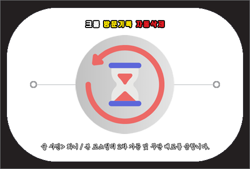 크롬 방문기록 자동삭제 방법