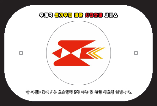 우체국 등기우편 배달 사전안내 서비스